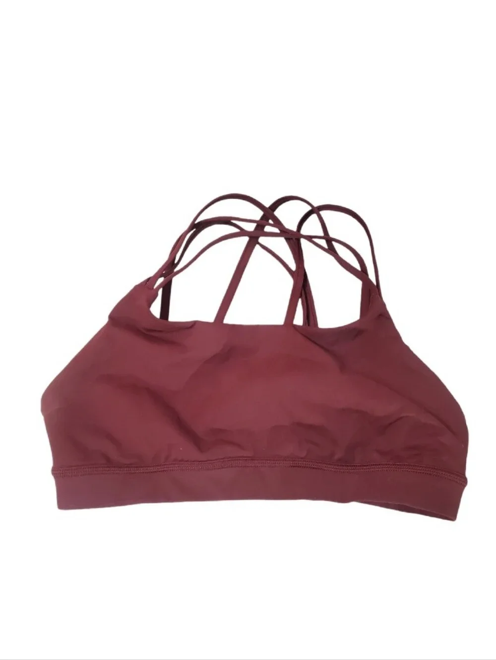 Lululemon Plum Purple Energy Strappy Sports Bra Size 8